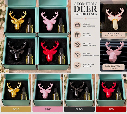 Geometric deer car vent - geometric,