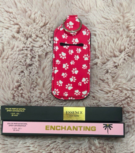 Pink paw print lipstick holder - pink,