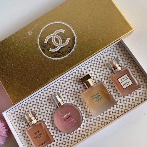 Chanel 4x25ml perfume gold - chanel, box